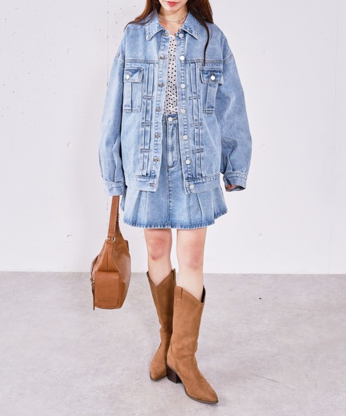 archives（アルシーヴ）の「デニムプリーツミニスカート（デニムスカート・レディース・ブルー/ブラック・SMALL/MEDIUM）」の21枚目の写真