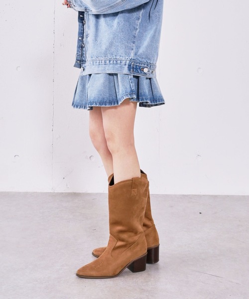 archives（アルシーヴ）の「デニムプリーツミニスカート（デニムスカート・レディース・ブルー/ブラック・SMALL/MEDIUM）」の17枚目の写真