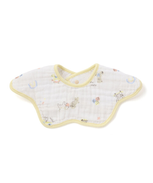 SLAP SLIP BABY（スラップスリップベビー）の「【お揃い】モチーフ総柄ガーゼスタイベビー（スタイ/よだれかけ・キッズ・ピンク系その他/ブルー系その他/ホワイト系その他・FREE）」の2枚目の写真