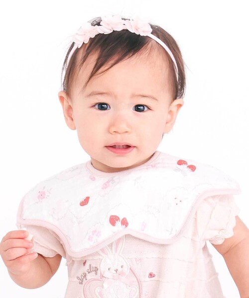 SLAP SLIP BABY（スラップスリップベビー）の「【お揃い】モチーフ総柄ガーゼスタイベビー（スタイ/よだれかけ・キッズ・ピンク系その他/ブルー系その他/ホワイト系その他・FREE）」の3枚目の写真