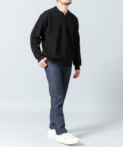 URBAN RESEARCH ROSSO MEN（アーバンリサーチロッソメン）の「『WEB限定』変形カノコスキッパーニットポロ（ニット/セーター・メンズ・ライトグレー/ネイビー/ブラック・LARGE/MEDIUM）」の6枚目の写真