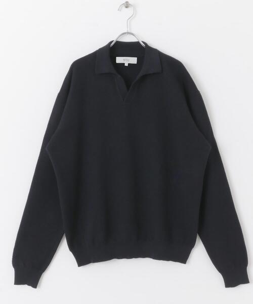 URBAN RESEARCH ROSSO MEN（アーバンリサーチロッソメン）の「『WEB限定』変形カノコスキッパーニットポロ（ニット/セーター・メンズ・ライトグレー/ネイビー/ブラック・LARGE/MEDIUM）」の18枚目の写真