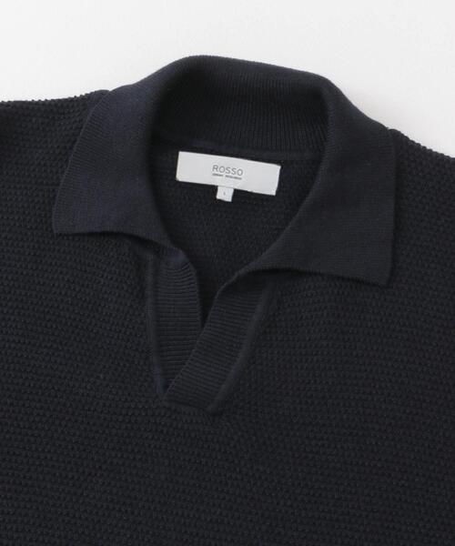 URBAN RESEARCH ROSSO MEN（アーバンリサーチロッソメン）の「『WEB限定』変形カノコスキッパーニットポロ（ニット/セーター・メンズ・ライトグレー/ネイビー/ブラック・LARGE/MEDIUM）」の19枚目の写真