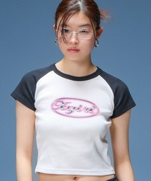 GLOW METAL OVAL LOGO RAGLAN S/S BABY TEE