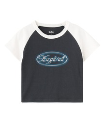 X-girl | GLOW METAL OVAL LOGO RAGLAN S/S BABY TEE(Tシャツ/カットソー)