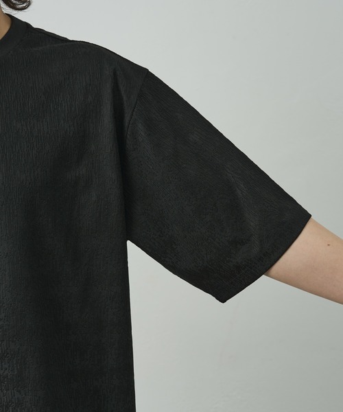 COLONY 2139(コロニートゥーワンスリーナイン)の「ブライトジャガード切替半袖TEE(Tシャツ/カットソー・メンズ・ホワイト/ブラック・MEDIUM/LARGE)」の21枚目の写真