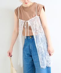 Simplicite（サンプリシテ）の「【WEB＋一部店舗限定】手洗い可 / レース2WAYキャミソール（キャミソール）」