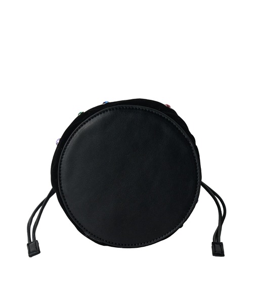 ANDRESD（アンドレスド）の「ビジューバケットバッグ / bijou bucket bag（ハンドバッグ・レディース・ブラック系1・FREE）」の3枚目の写真