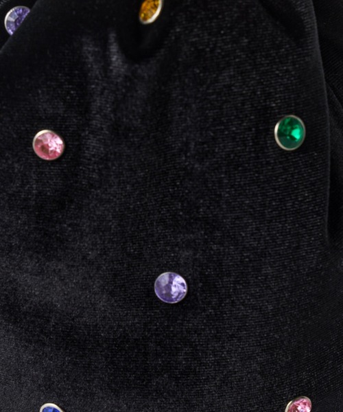 ANDRESD（アンドレスド）の「ビジューバケットバッグ / bijou bucket bag（ハンドバッグ・レディース・ブラック系1・FREE）」の5枚目の写真