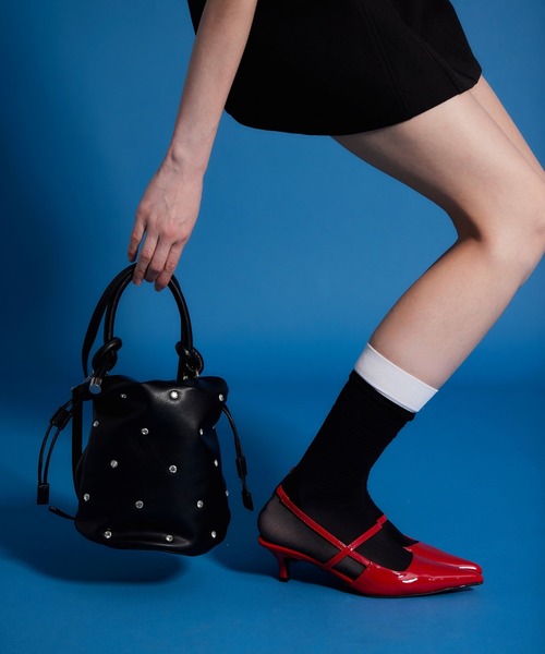 ANDRESD(アンドレスド)の「ビジューバケットバッグ / bijou bucket bag(ハンドバッグ・レディース・ブラック系1/クリアブラック・FREE)」の22枚目の写真
