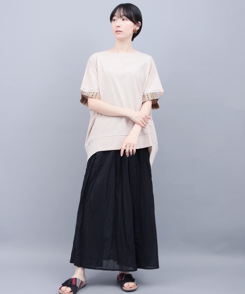 チチカカ（チチカカ）の「ロングバイカラー　パンツスカート（その他パンツ・レディース・ブラック/ネイビー/グリーン・FREE）」の4枚目の写真