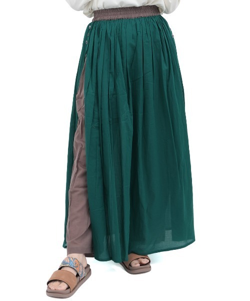 チチカカ（チチカカ）の「ロングバイカラー　パンツスカート（その他パンツ・レディース・ブラック/ネイビー/グリーン・FREE）」の8枚目の写真