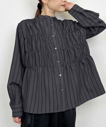 Lo-Fi（ローファイ）の「【WEB限定】ストライプシャーリングシャツ（シャツ/ブラウス）」