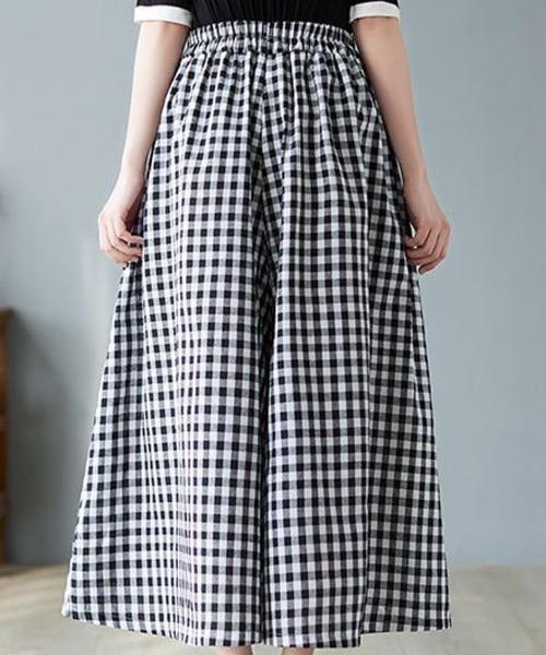 Flugge(フラッジー)の「ブロックチェックワイドパンツ(その他パンツ・レディース・ブラック/ブルー・MEDIUM/LARGE)」の8枚目の写真