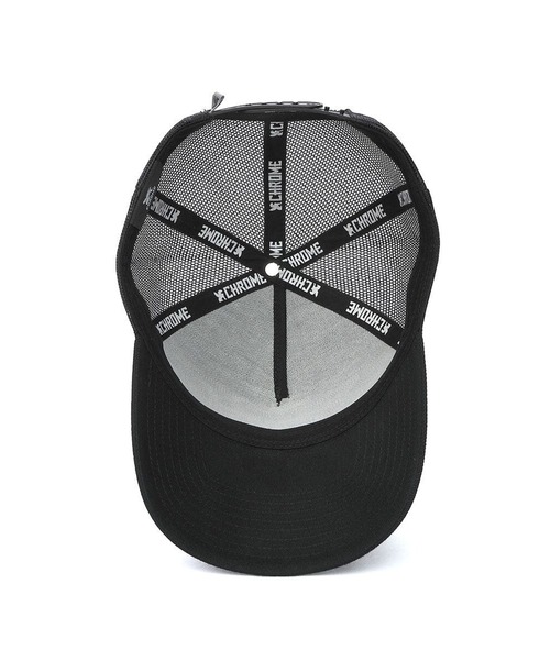CHROME(クローム)の「CHROME/クローム キャップ 5 PANEL MESH CAP AJ007BKRF(キャップ・メンズ・ブラック・FREE)」の2枚目の写真