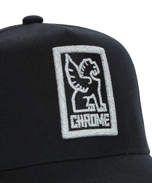 CHROME(クローム)の「CHROME/クローム キャップ 5 PANEL MESH CAP AJ007BKRF(キャップ・メンズ・ブラック・FREE)」の4枚目の写真