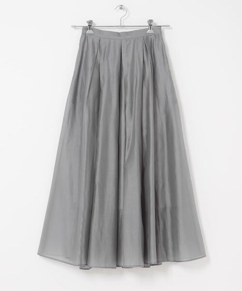 KBF（ケイビーエフ）の「タックフレアシアースカート（スカート・レディース・グレー/ブラック・ONE）」の9枚目の写真