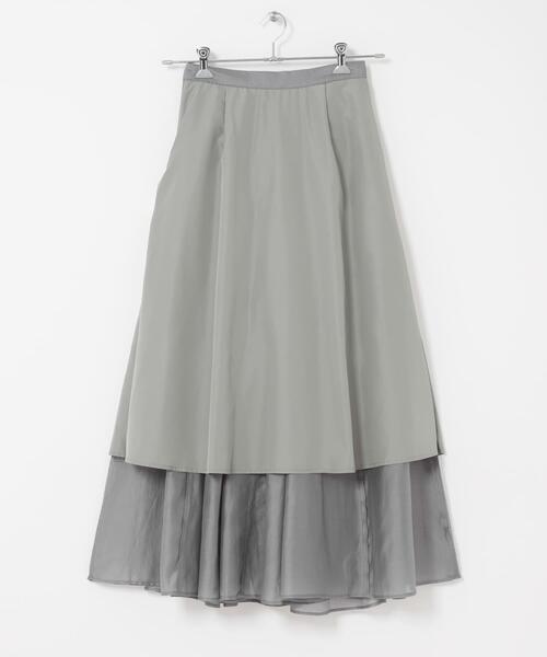 KBF（ケイビーエフ）の「タックフレアシアースカート（スカート・レディース・グレー/ブラック・ONE）」の14枚目の写真