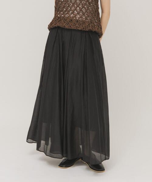 KBF（ケイビーエフ）の「タックフレアシアースカート（スカート・レディース・グレー/ブラック・ONE）」の16枚目の写真