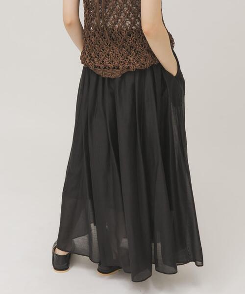 KBF（ケイビーエフ）の「タックフレアシアースカート（スカート・レディース・グレー/ブラック・ONE）」の18枚目の写真