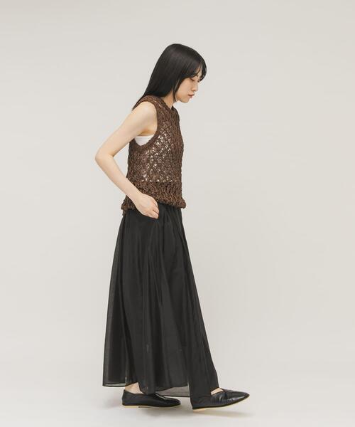 KBF（ケイビーエフ）の「タックフレアシアースカート（スカート・レディース・グレー/ブラック・ONE）」の20枚目の写真