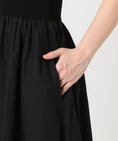 U by SPICK&SPAN（ユーバイスピックアンドスパン）の「リブタンクドッキングワンピース（ワンピース・レディース・ブラウン/ブラック・FREE）」の4枚目の写真