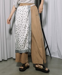 MARECHAL TERRE（マルシャルテル）の「スカーフ風ラップスカート×タックパンツ（その他パンツ）」