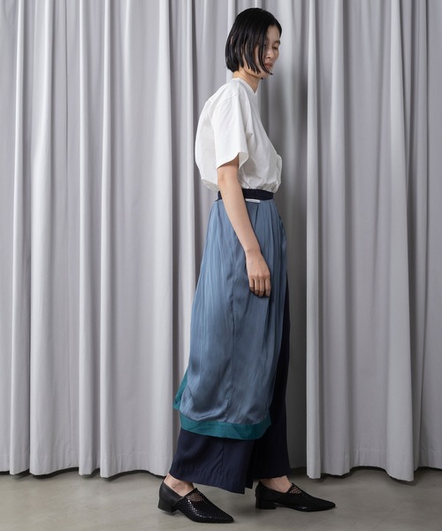MARECHAL TERRE(マルシャルテル)の「スカーフ風ラップスカート×タックパンツ(その他パンツ・レディース・ホワイト系その他/ライトブルー/ブラック系その他/ベージュ・MEDIUM)」の8枚目の写真