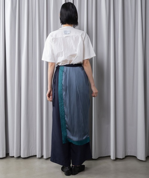 MARECHAL TERRE(マルシャルテル)の「スカーフ風ラップスカート×タックパンツ(その他パンツ・レディース・ホワイト系その他/ライトブルー/ブラック系その他/ベージュ・MEDIUM)」の9枚目の写真