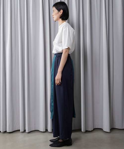 MARECHAL TERRE(マルシャルテル)の「スカーフ風ラップスカート×タックパンツ(その他パンツ・レディース・ホワイト系その他/ライトブルー/ブラック系その他/ベージュ・MEDIUM)」の10枚目の写真