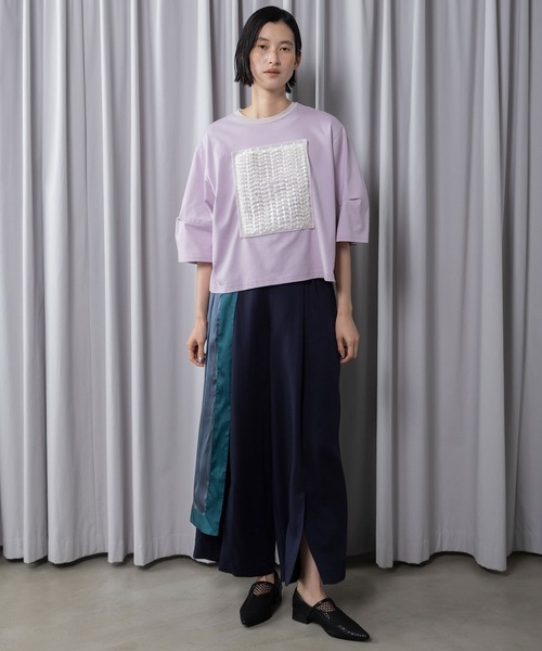 MARECHAL TERRE(マルシャルテル)の「スカーフ風ラップスカート×タックパンツ(その他パンツ・レディース・ホワイト系その他/ライトブルー/ブラック系その他/ベージュ・MEDIUM)」の12枚目の写真