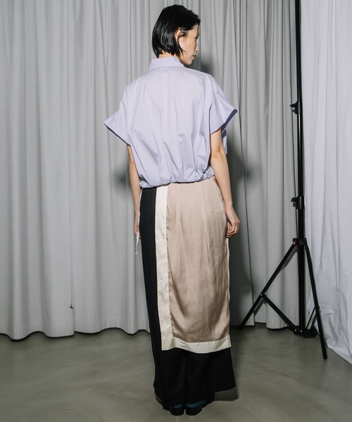 MARECHAL TERRE(マルシャルテル)の「スカーフ風ラップスカート×タックパンツ(その他パンツ・レディース・ホワイト系その他/ライトブルー/ブラック系その他/ベージュ・MEDIUM)」の16枚目の写真