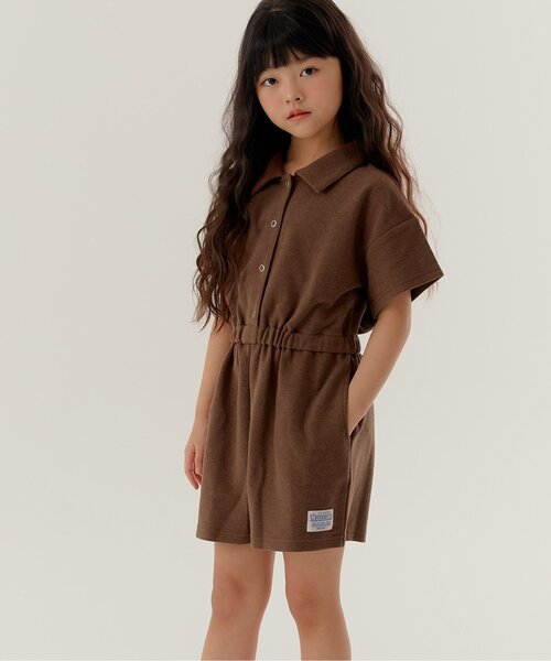BREEZE(ブリーズ)の「【WEB限定】KUDOZ.B パイルオールインワン(つなぎ/オールインワン・キッズ・グレー/ブラウン・90/100/110/120/130/140)」の1枚目の写真