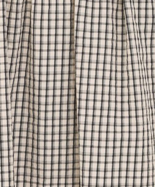 SHOO・LA・RUE（シューラルー）の「【セットアップ可/洗濯機可/S-LL】軽やかに揺れる サッカーチェック フレアスカート（スカート・レディース・ネイビー系1/ホワイト系4/チャコールグレー・02/01/04/03）」の8枚目の写真