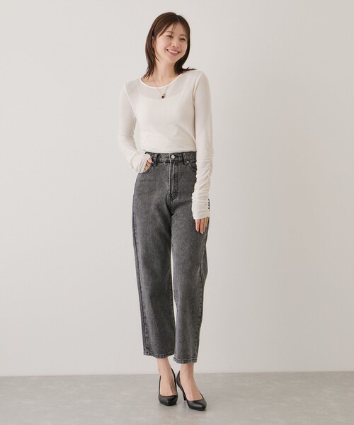 Jayro(ジャイロ)の「デニムストレートパンツ(デニムパンツ・レディース・ブラック系その他/サックスブルー・M)」の9枚目の写真