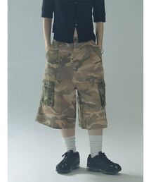 CAMOUFLAGE CARGO HALF PANTS