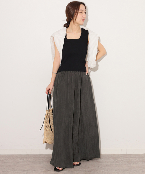 JOURNAL STANDARD relume（ジャーナルスタンダード　レリューム）の「［26SS新作］Air-Flowギャザーイージースカート（スカート・レディース・ブラック系その他/アイボリー・FREE）」の3枚目の写真