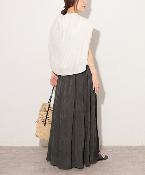 JOURNAL STANDARD relume（ジャーナルスタンダード　レリューム）の「［26SS新作］Air-Flowギャザーイージースカート（スカート・レディース・ブラック系その他/アイボリー・FREE）」の5枚目の写真