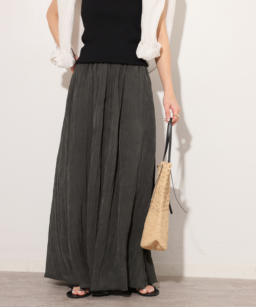 JOURNAL STANDARD relume（ジャーナルスタンダード　レリューム）の「［26SS新作］Air-Flowギャザーイージースカート（スカート・レディース・ブラック系その他/アイボリー・FREE）」の6枚目の写真