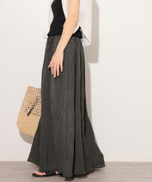 JOURNAL STANDARD relume（ジャーナルスタンダード　レリューム）の「［26SS新作］Air-Flowギャザーイージースカート（スカート・レディース・ブラック系その他/アイボリー・FREE）」の8枚目の写真