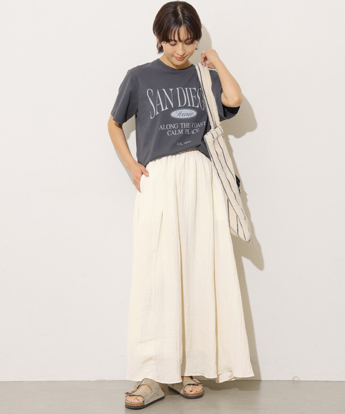 JOURNAL STANDARD relume（ジャーナルスタンダード　レリューム）の「［26SS新作］Air-Flowギャザーイージースカート（スカート・レディース・ブラック系その他/アイボリー・FREE）」の10枚目の写真