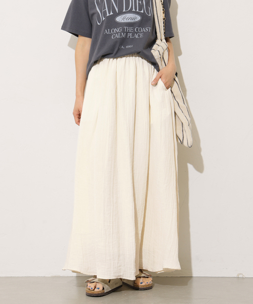 JOURNAL STANDARD relume（ジャーナルスタンダード　レリューム）の「［26SS新作］Air-Flowギャザーイージースカート（スカート・レディース・ブラック系その他/アイボリー・FREE）」の14枚目の写真