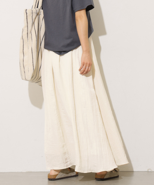JOURNAL STANDARD relume（ジャーナルスタンダード　レリューム）の「［26SS新作］Air-Flowギャザーイージースカート（スカート・レディース・ブラック系その他/アイボリー・FREE）」の15枚目の写真