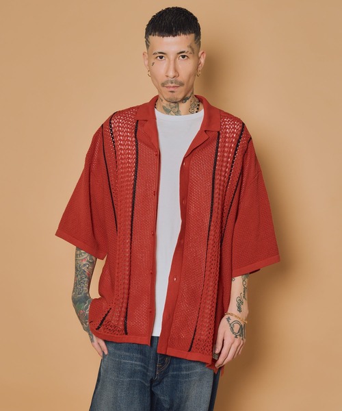 Subciety(サブサエティ)の「Crochet shirt(シャツ/ブラウス・メンズ・オレンジ/ホワイト/ブラック・MEDIUM/LARGE/X-LARGE)」の18枚目の写真