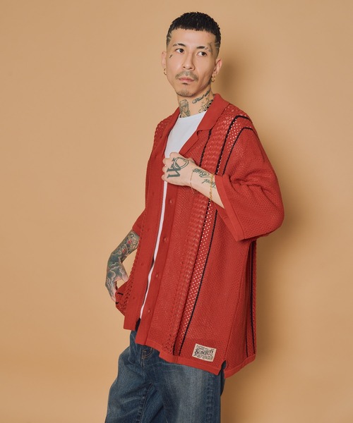 Subciety(サブサエティ)の「Crochet shirt(シャツ/ブラウス・メンズ・オレンジ/ホワイト/ブラック・MEDIUM/LARGE/X-LARGE)」の19枚目の写真