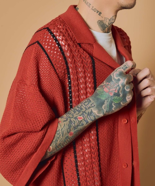 Subciety(サブサエティ)の「Crochet shirt(シャツ/ブラウス・メンズ・オレンジ/ホワイト/ブラック・MEDIUM/LARGE/X-LARGE)」の20枚目の写真