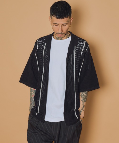 Subciety(サブサエティ)の「Crochet shirt(シャツ/ブラウス・メンズ・オレンジ/ホワイト/ブラック・MEDIUM/LARGE/X-LARGE)」の13枚目の写真