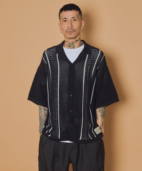 Subciety(サブサエティ)の「Crochet shirt(シャツ/ブラウス・メンズ・オレンジ/ホワイト/ブラック・MEDIUM/LARGE/X-LARGE)」の14枚目の写真