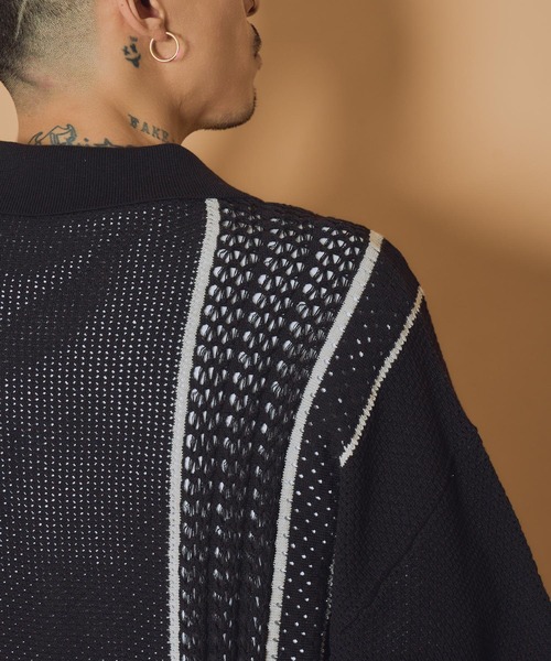 Subciety(サブサエティ)の「Crochet shirt(シャツ/ブラウス・メンズ・オレンジ/ホワイト/ブラック・MEDIUM/LARGE/X-LARGE)」の17枚目の写真