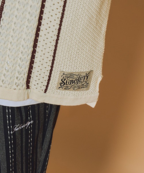 Subciety(サブサエティ)の「Crochet shirt(シャツ/ブラウス・メンズ・オレンジ/ホワイト/ブラック・MEDIUM/LARGE/X-LARGE)」の10枚目の写真